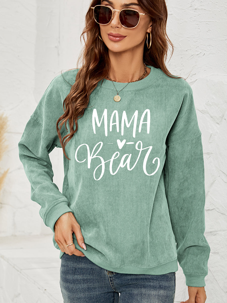 MAMA Graphic Round Neck Sweatshirt